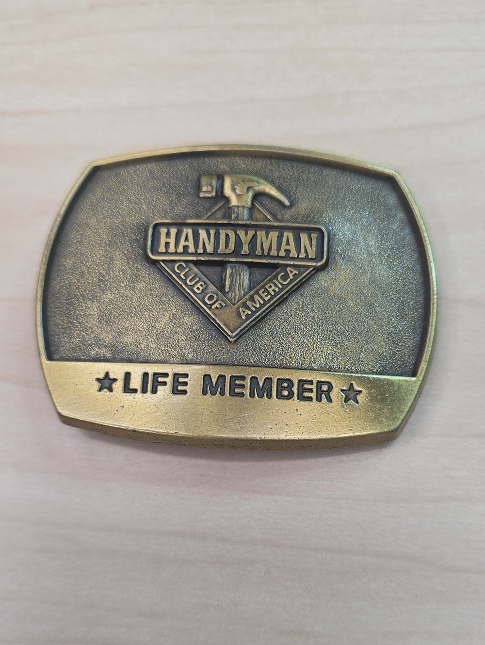 Vintage 1996 Handyman Club of America Life Member Belt Buckle